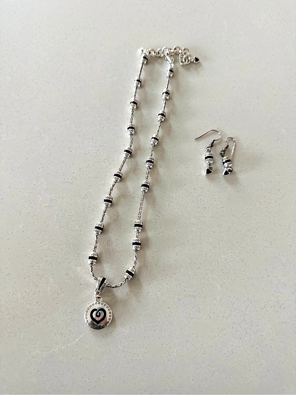 Brighton Sway Silver-Tone Pendant Necklace & Earrings